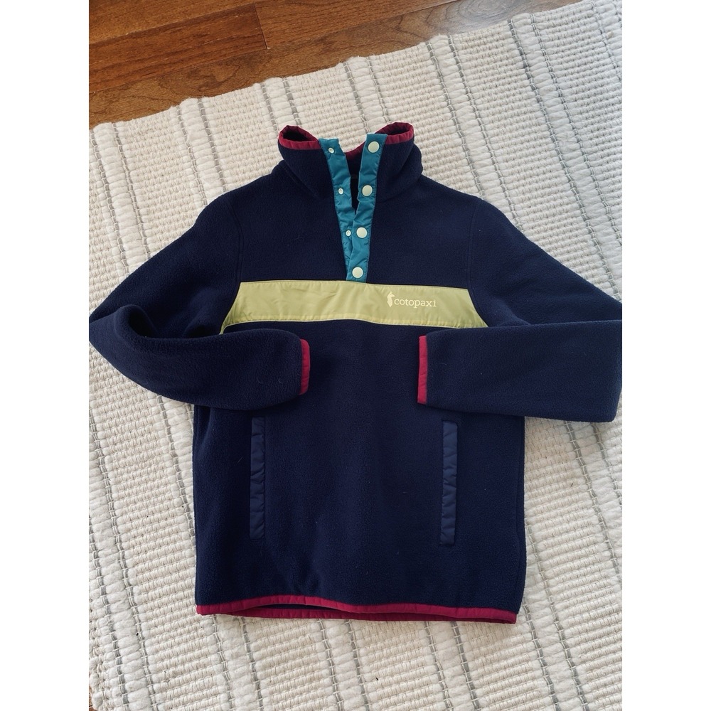 cotopaxi teca fleece Quarter Snap Pullover Blue Womens XS*